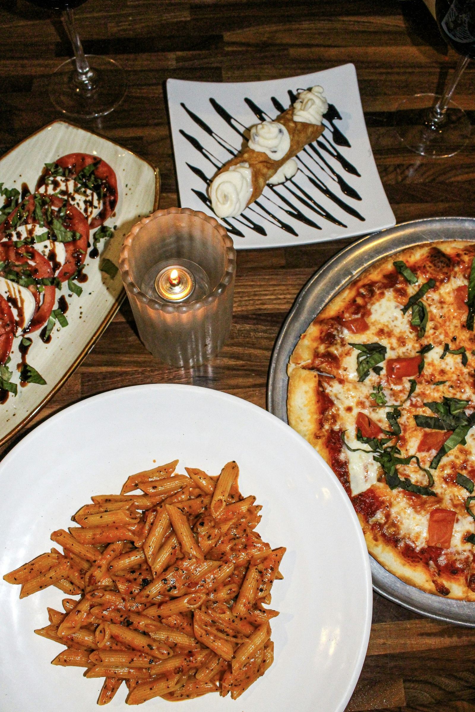 Italian dinner spread
